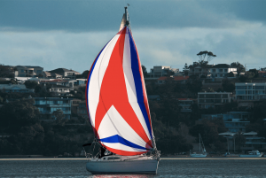 tri-color asymmetrical cruising spinnaker in Australia