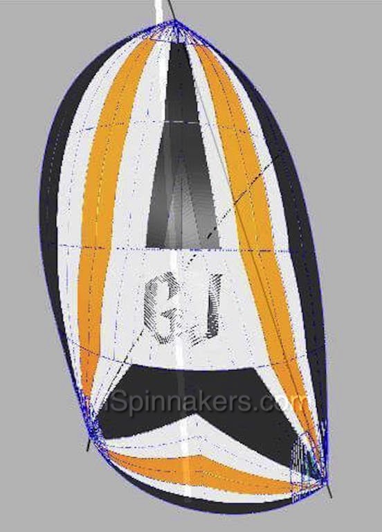 Beneteau oceanis 46 example of panel layout asymmetrical spinnaker with harry potter font type logo