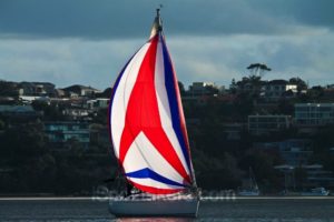 Jeanneau Sun Odyssey 32 2 with asymmetrical spinnaker sailing in Australia