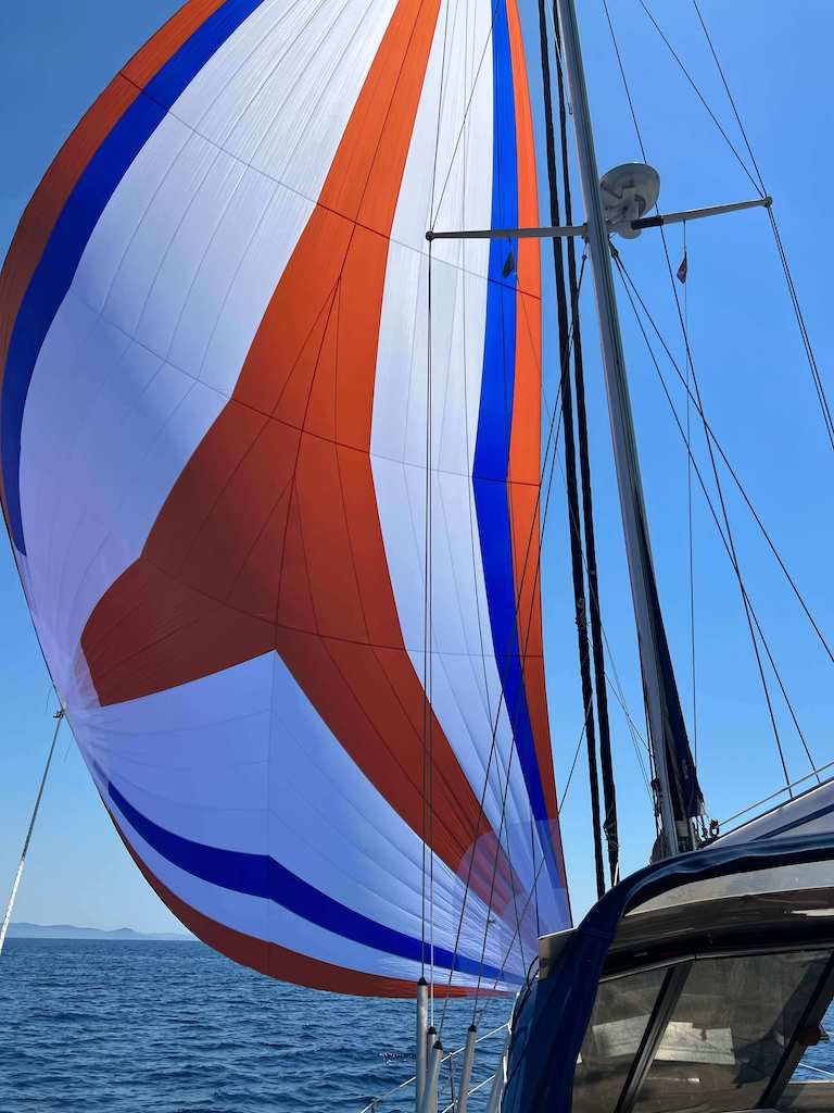 Taswell 49 sailing under asymmetrical spinnaker by isails
