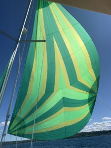 Beneteau 423 asymmetrical spinnaker with custom colors