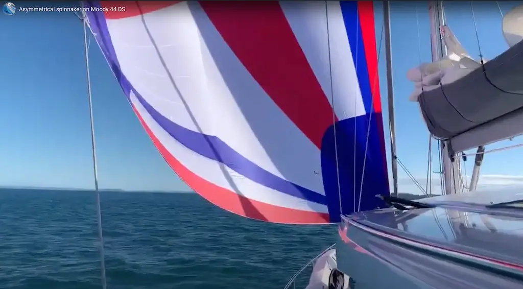 Moody 44 DS with asymmetric spinnaker by isails