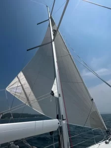 Beneteau Oceanis 423 sailing Code 0 sail