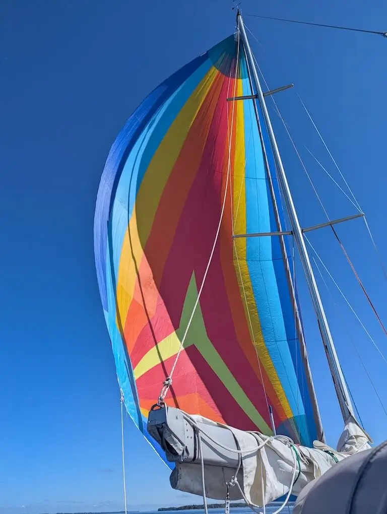 Catalina 380 asymmetric spinnaker SV Pilgrim