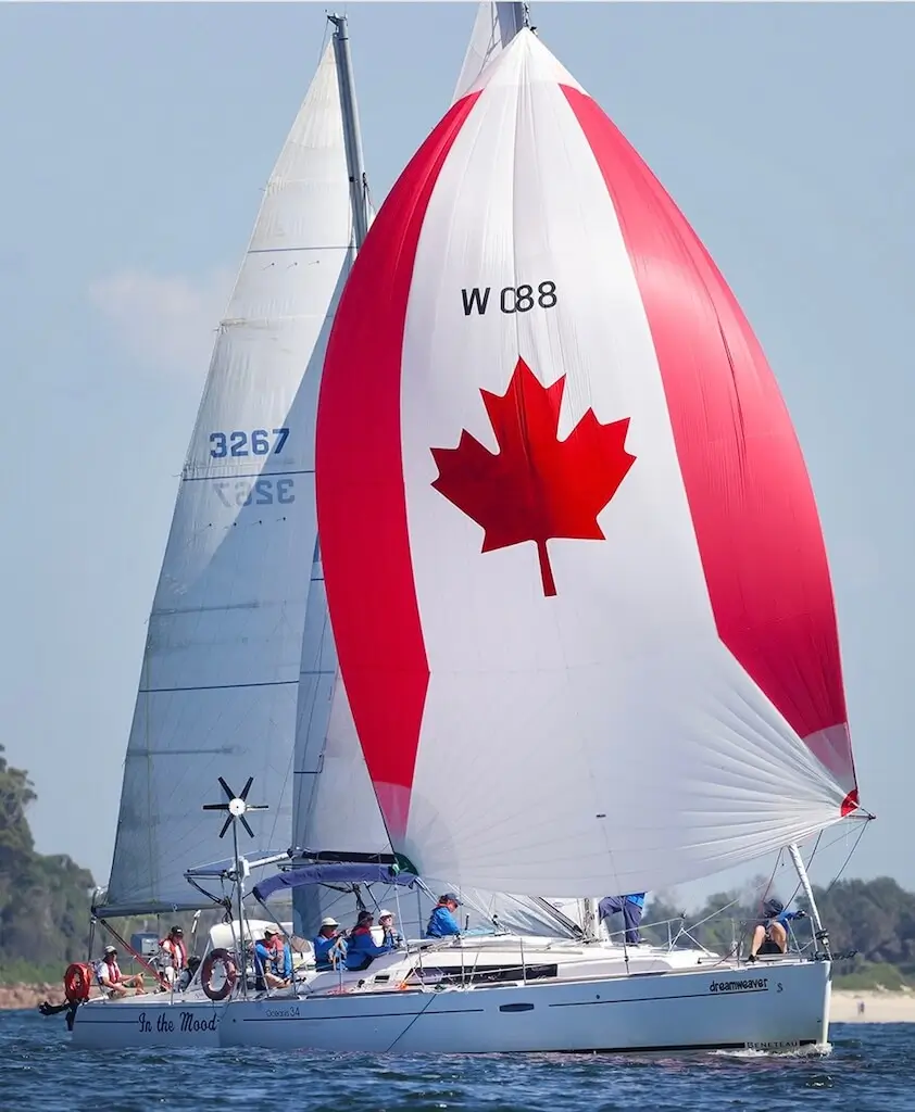 Beneteau Oceanis 34 symmetrical spinnaker in Australia