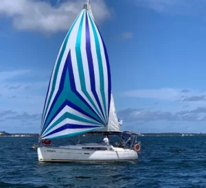 Real customer downwind projects Beneteau Oceanis 34 asymmetrical spinnaker