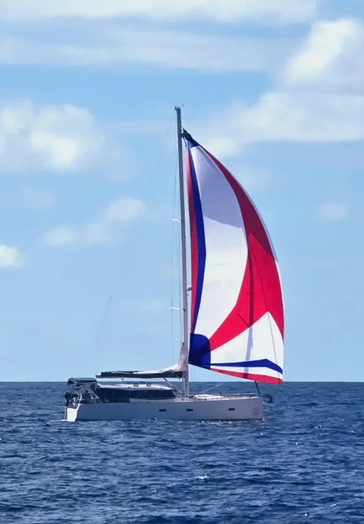Asymmetrical spinnaker 163sqm on Moody 44 DS 2